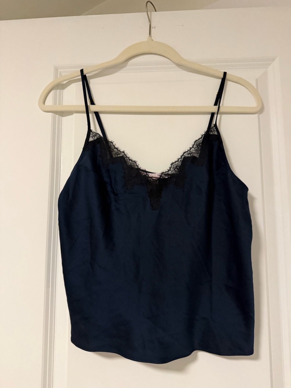 Victoria Secret Navy Lace-Trim Cami Tank Top and Shorts